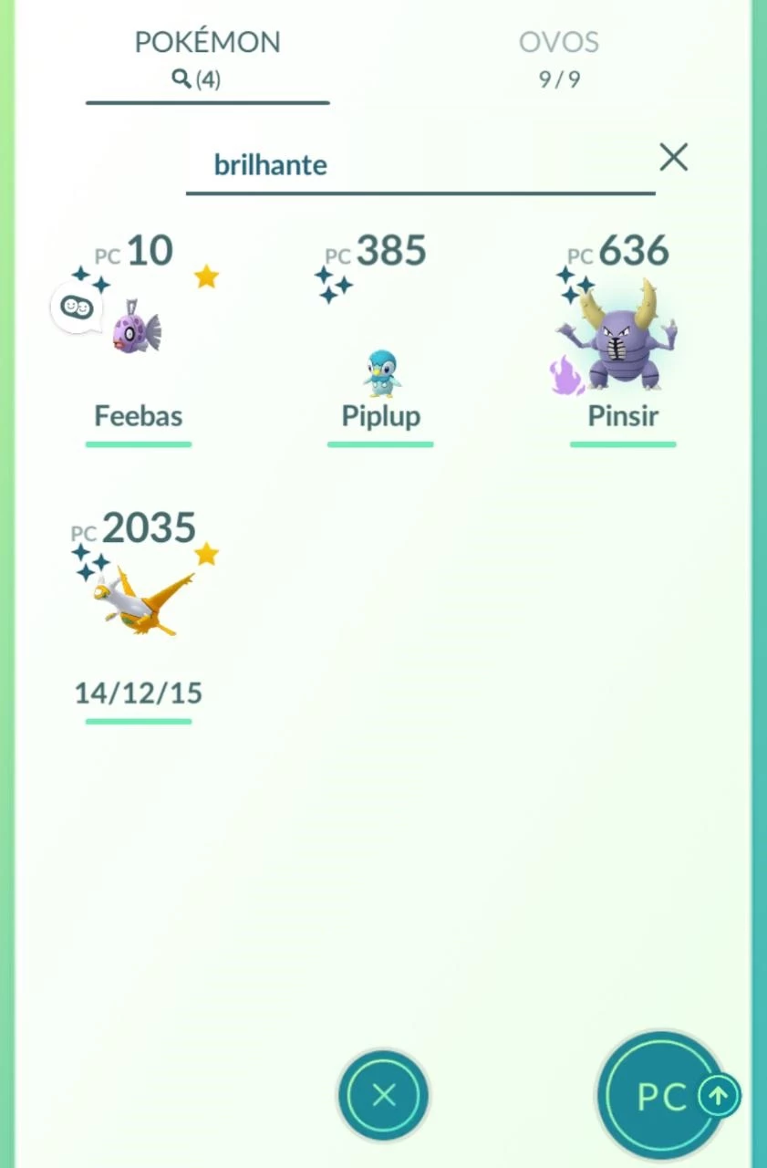 Desapego Games - Pokémon GO > CONTA POKEMON GO COM VÁRIO 100