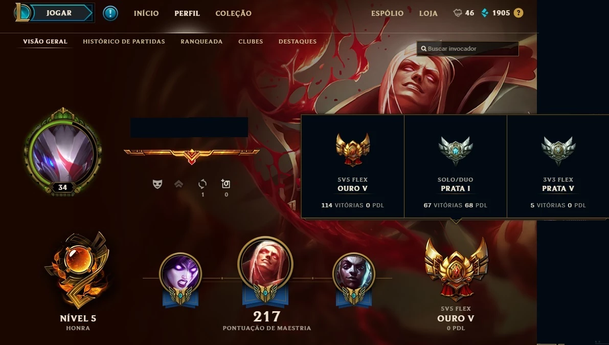 Conta D4 60% De Win Rate 120 Campeões 42 Skins - League Of Legends