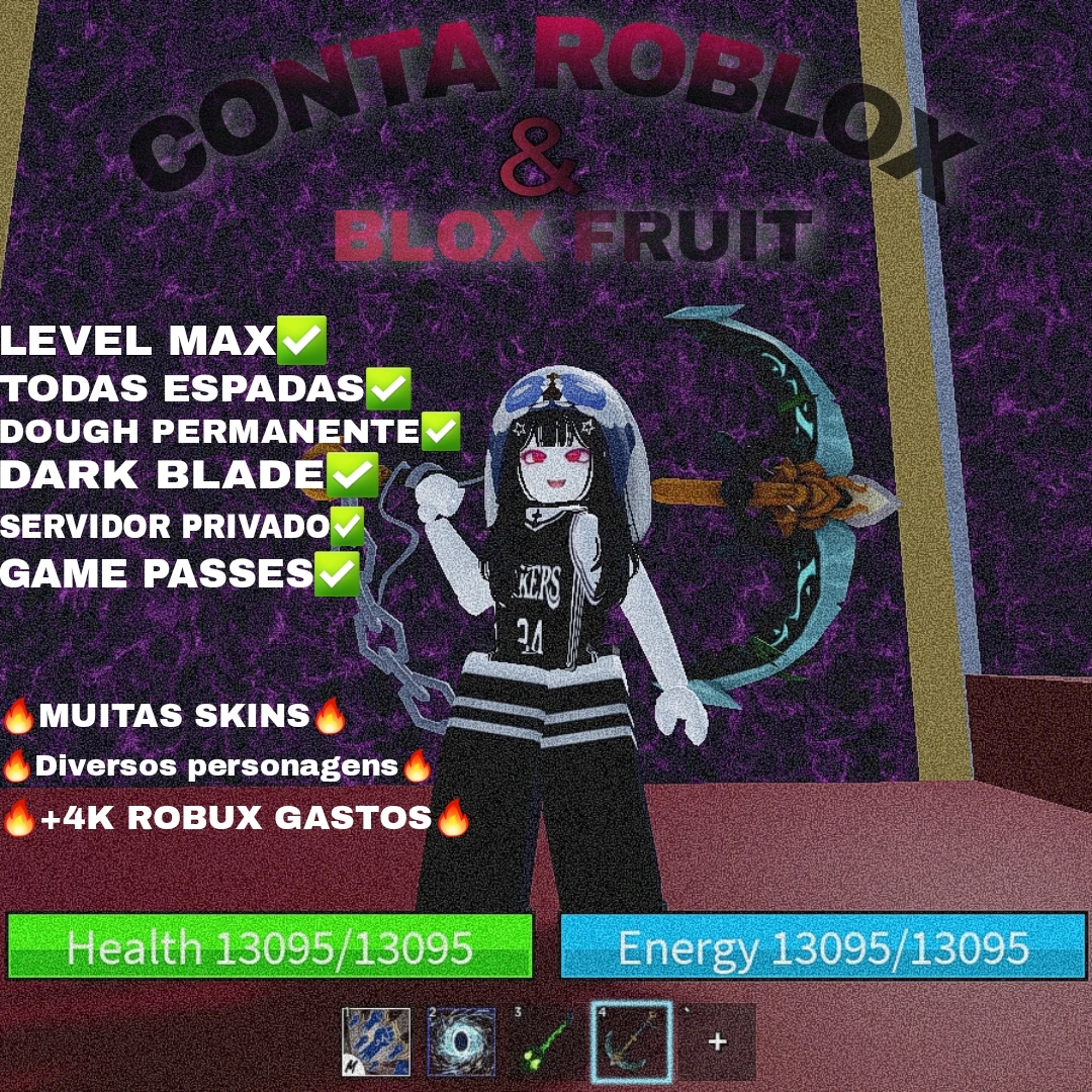 Roblox > Conta blox fruits level max sea 3 com vários itens e dough v2  permanente