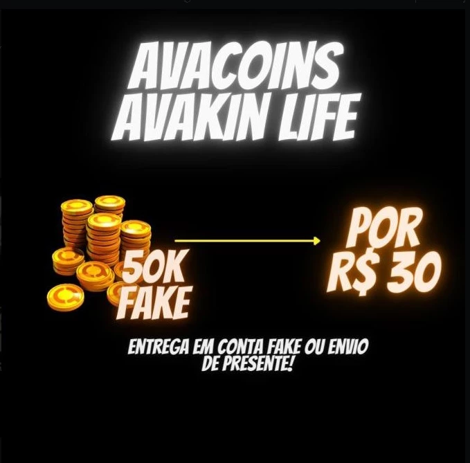 Desapego Games - Avakin Life > Conta fake 30k 35k 40k sem limite de presente