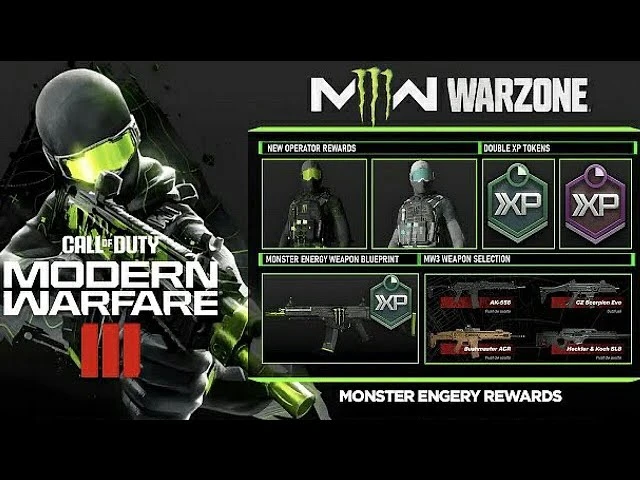 Skin Monster Energy X Call Of Duty: Cod Mw 3 (8 Codigos) - DFG