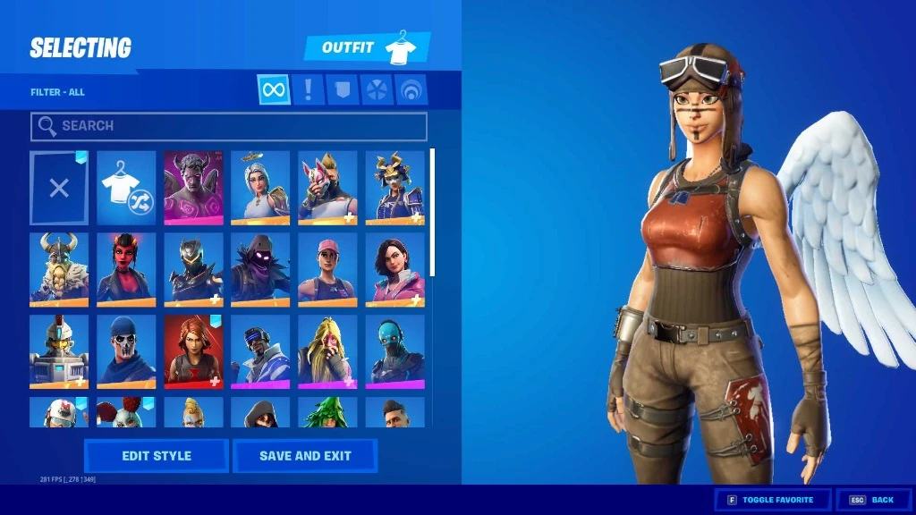 Desapego Games - Fortnite > Conta Fortnite com Renegade Raider  Raríssima+150 skins