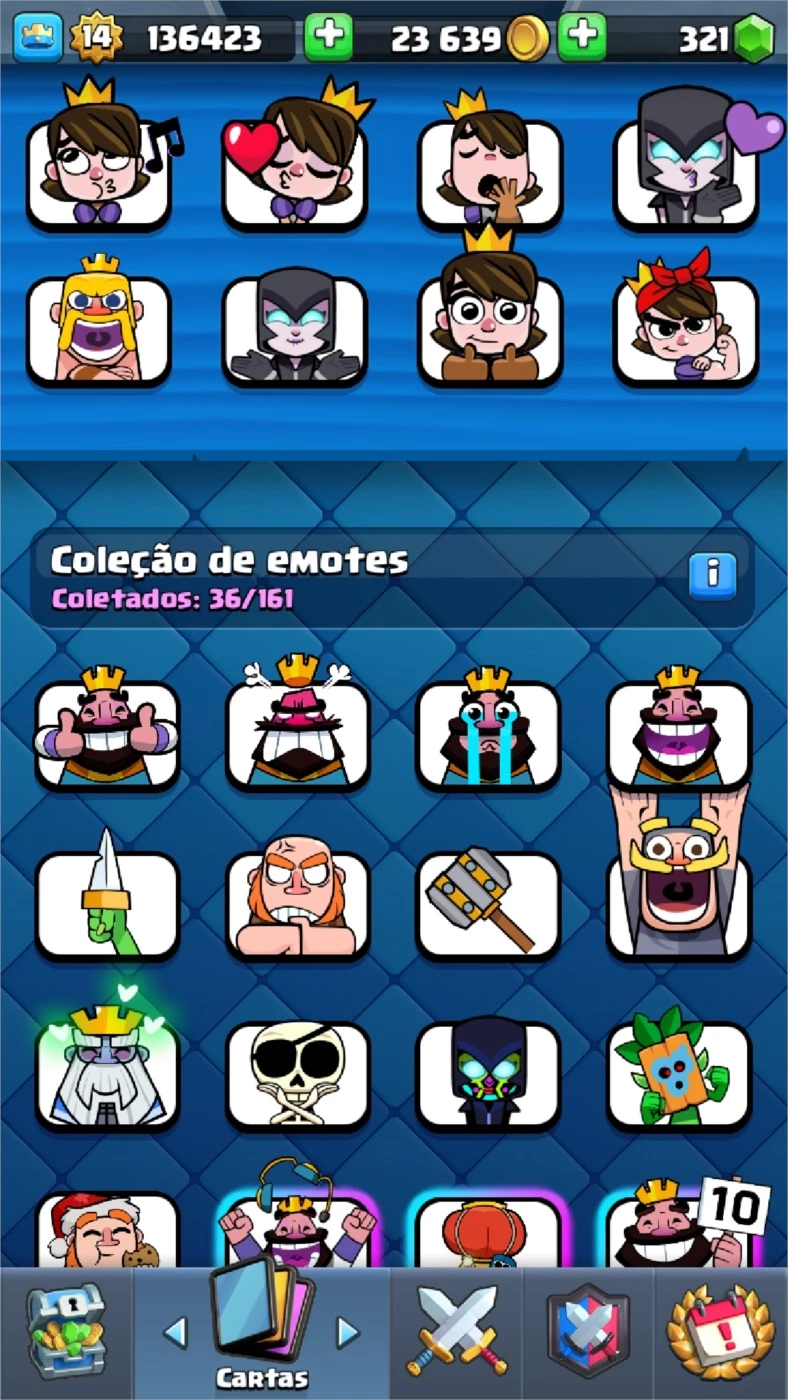 Clash Royale Cv 14 Campeão Rainha Arqueira E Rei Esqueleto - DFG