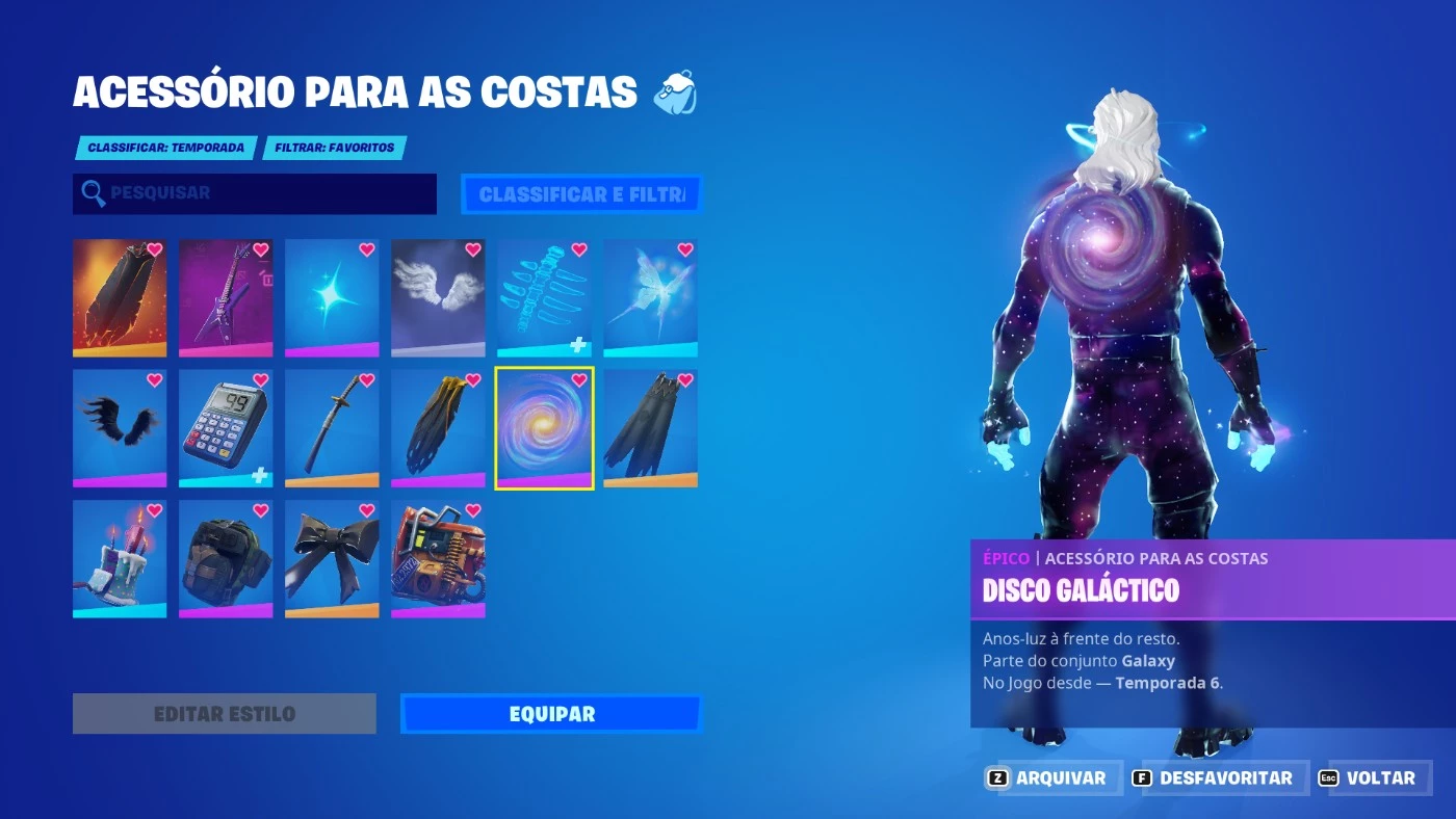 Conta Fortnite Skin Galaxy Rara + Temporada 3 Completa, Jogo de Videogame  Nunca Usado 80667383