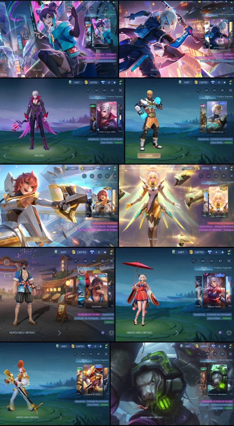 Conta Mobile Legends (Collector Gusion + Legendary Saber) - DFG