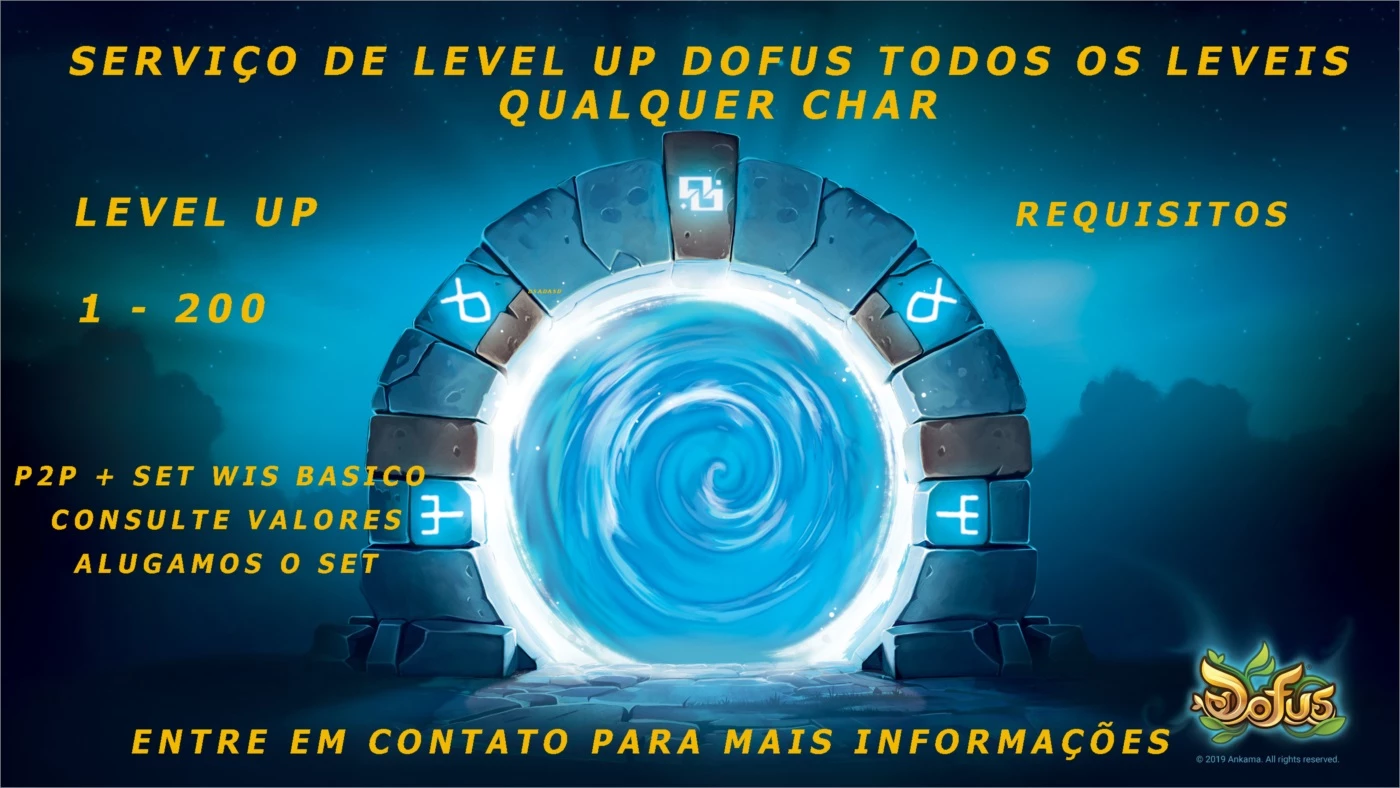 Serviço De Up Dofus Todos Os Lvls - DFG