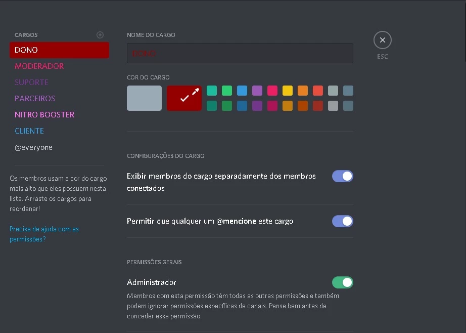 Loja Servidor Discord - Outros - DFG