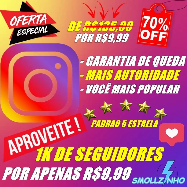 [Promoção] 1K De Seguidores No Instagram Por Apenas R$ 9,99 - Social ...