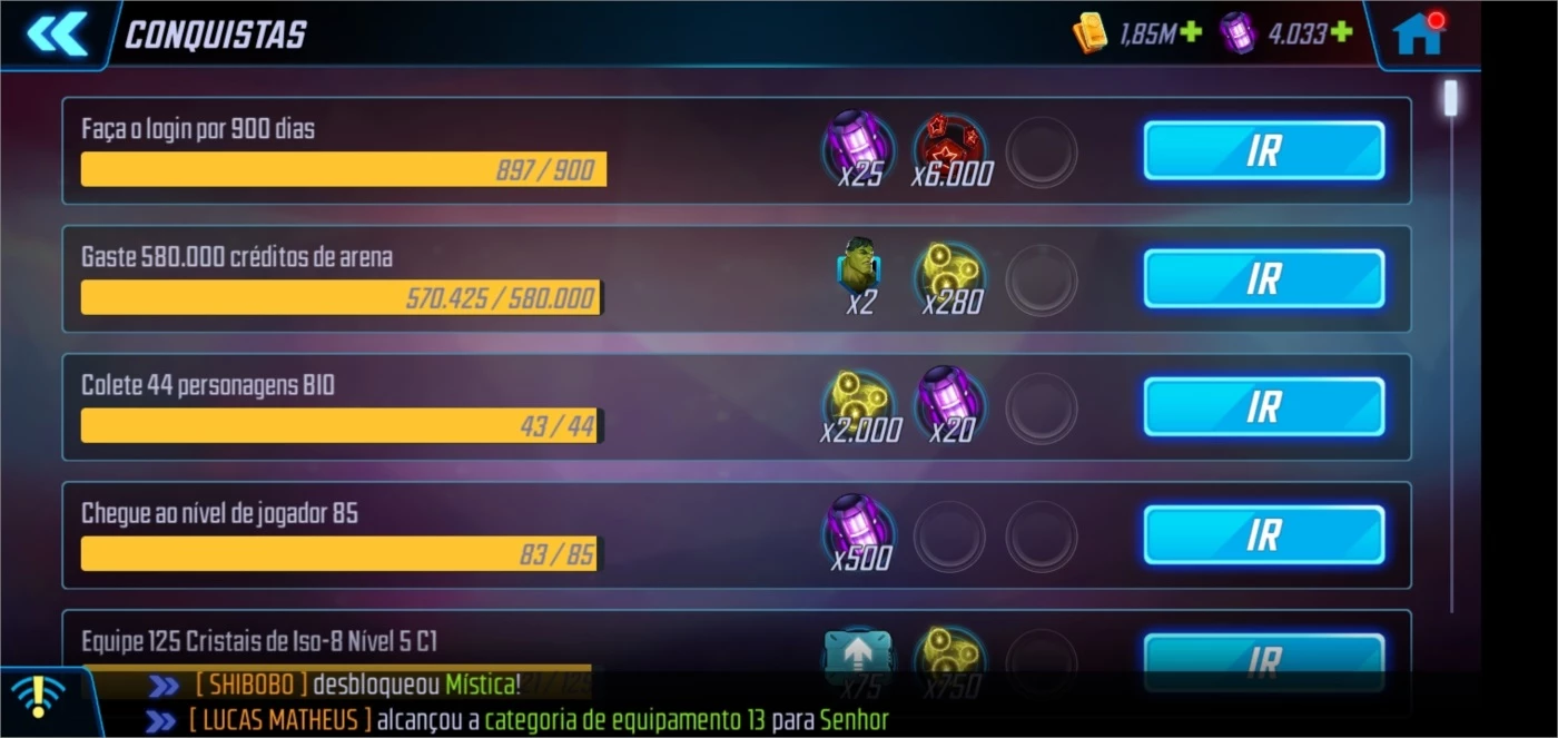 Exploits da Marvel Strike Force / Códigos de trapaça