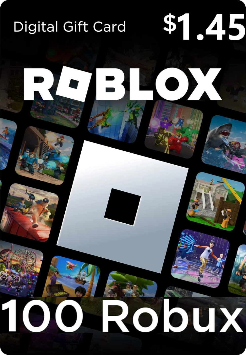 R$10,00 Gift Card 100 Robux - Redeem Code - Roblox - DFG