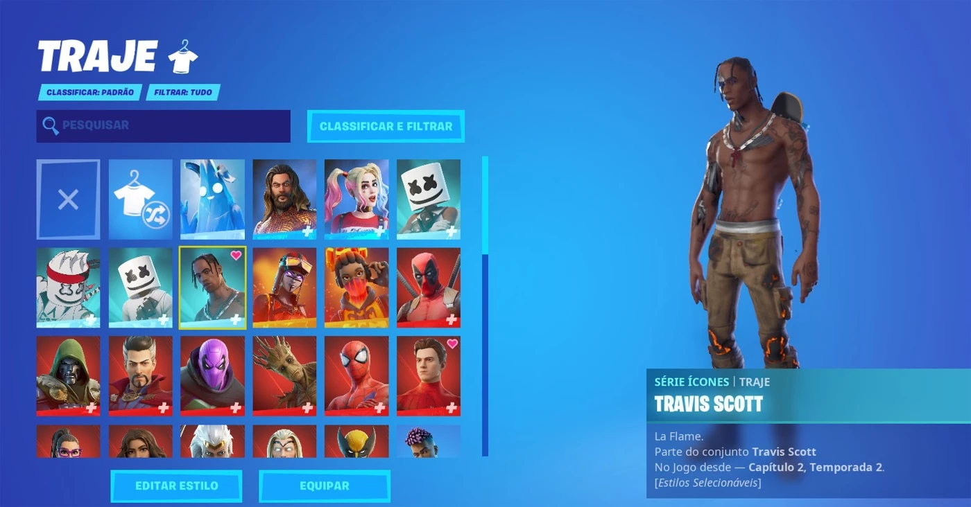 Conta de Fortnite (Travis Scott, Etc), Jogo de Videogame Nunca Usado  80629232