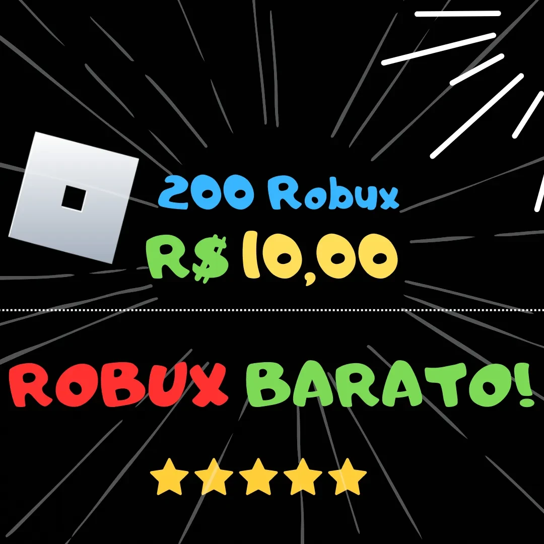 Roblox: 200 Robux - Muito Jogo