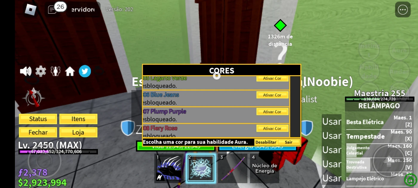 🍊🔥BLOX FRUIT ROBLOX ACCOUNT [LV. 2450] [MAX], GODHUMAN, FRUTAS, ESPADAS,  TODOS HAKI