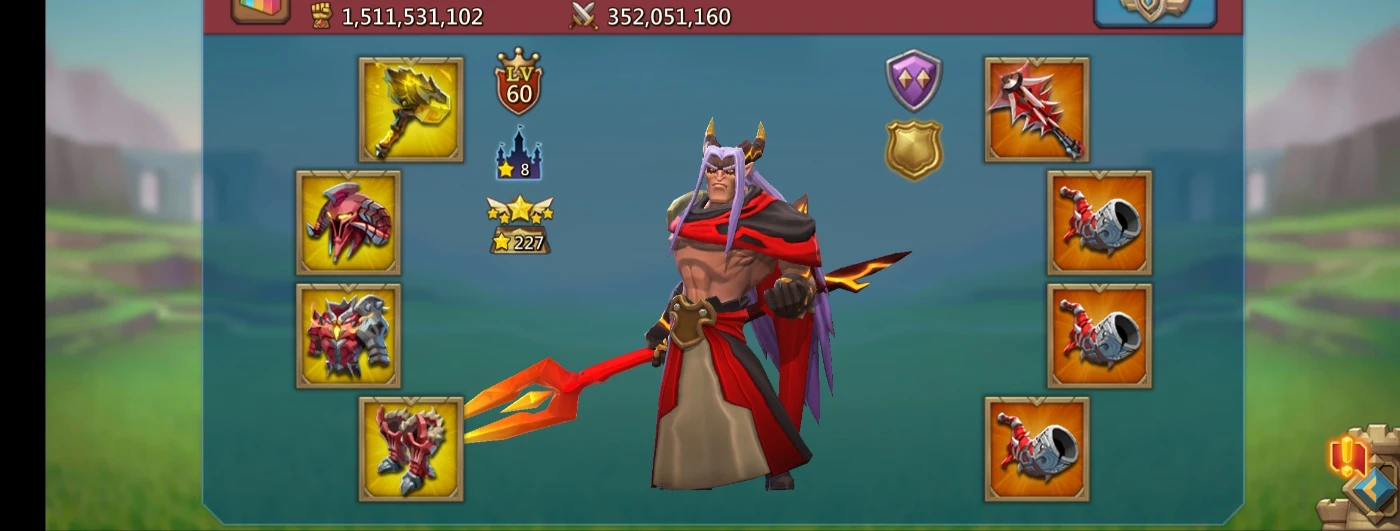 Conta148m De Poder/Altar Lvl 25 / 372K De Diamantes - Lords Mobile - DFG