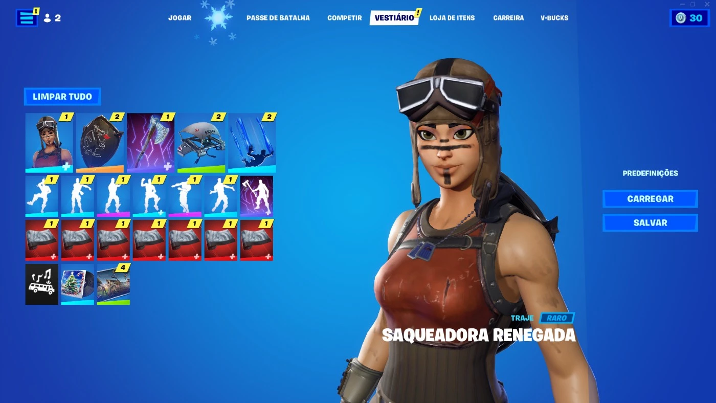 Conta Fortnite Renegade Raider - 33 Skins - DFG