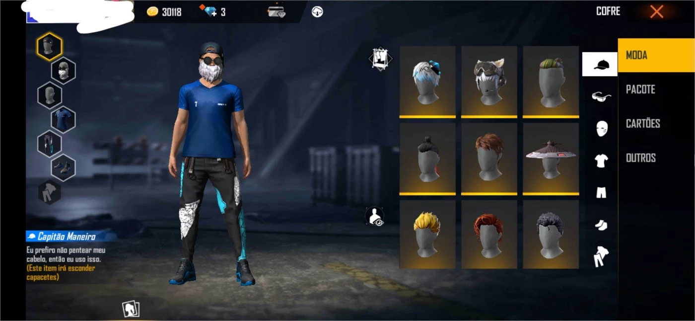 Conta de Free Fire com Calça Angelical Itens Raros, Item p/ Esporte e  Outdoor Calça Angelical Nunca Usado 51392382