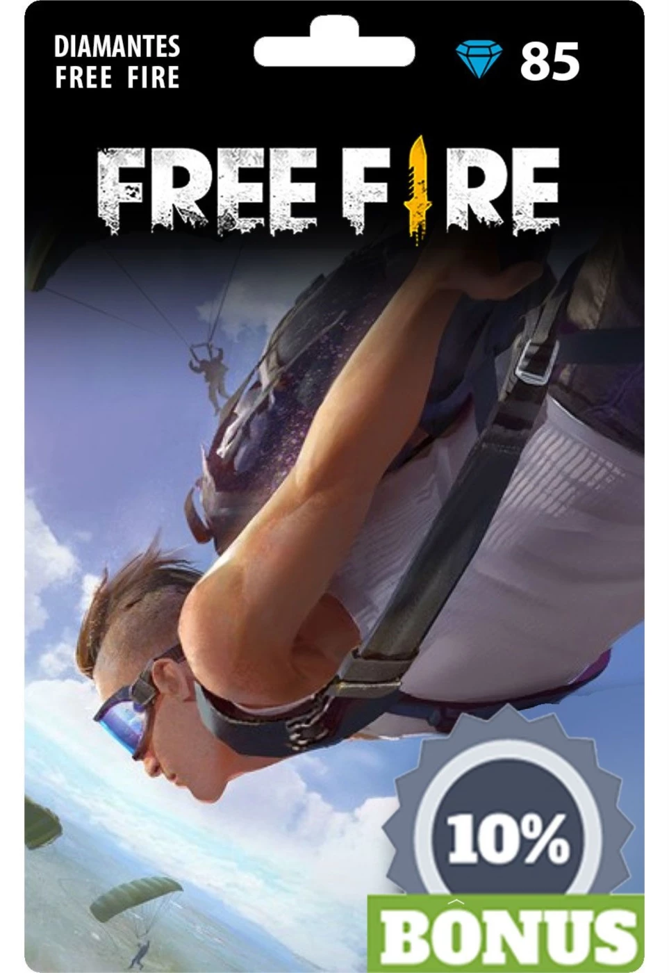 Recarga Free Fire 85 Diamantes + Bônus - Envio Digital 