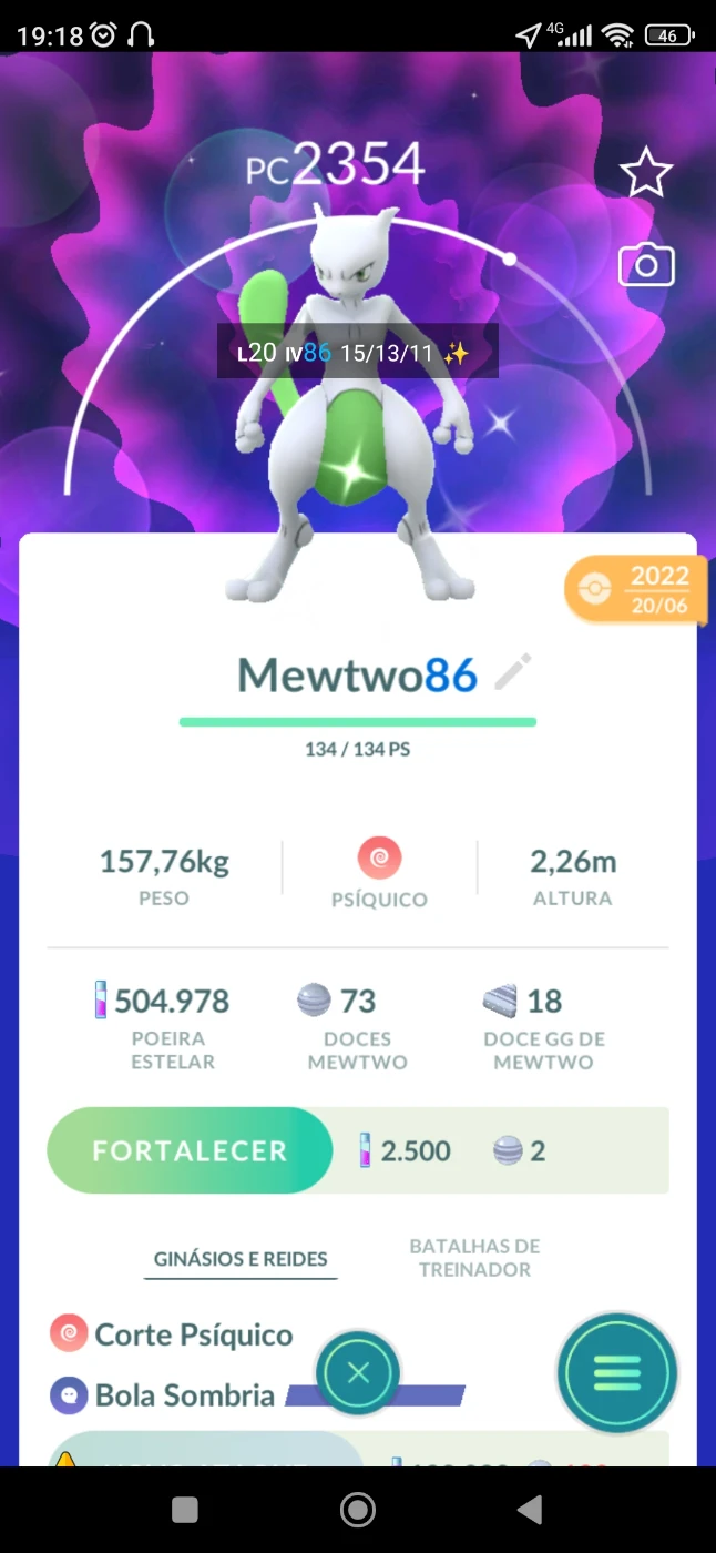 Mewtwo Pokémon Go - (Leia A Descrição) Lendário Pc 2700+ - Pokemon Go - DFG