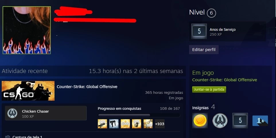 STEAM COM CONTA ÁGUIA DE CS GO+FIFA - Counter Strike - Contas e