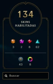 Conta lol d4 134 skins - League of Legends