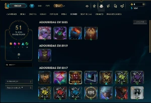 Ferro 3 com 40 Champs e 6 Skins - League of Legends LOL