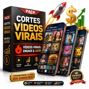 Pack Vídeos Virais Lucrativos: Sua Fábrica de Engajamento  - Vídeos e Cortes Cortes Virais