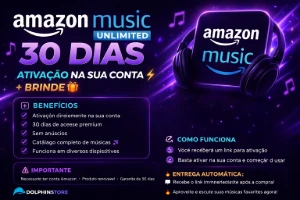 Amazon Music Unlimited 30 Dias 🎵 | Ativação Na Sua Conta ⚡ - Assinaturas e Premium