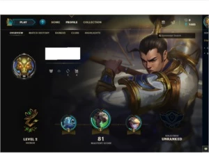 Conta LOL nvl 28 - League of Legends
