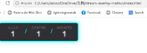 Overlay de Métricas KDA Premium para OBS Studio - Arte Digital Artes Canva