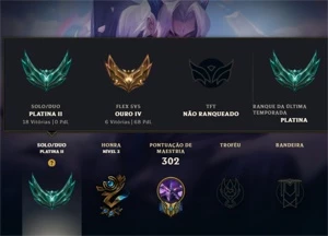 Conta plat2 com winrate bom de kassadin - League of Legends LOL