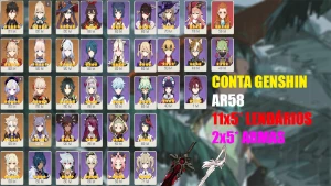 Conta Genshin Ar58 /11X5★ / 7 Limitados / Shenhe, Kazuha - Genshin Impact