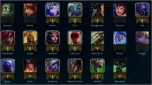 Conta g5 20 campeões - 1 skin - League of Legends LOL