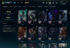 Bronze 2 com TODOS os Champs e 110 Skins +2 Prestigios - League of Legends LOL