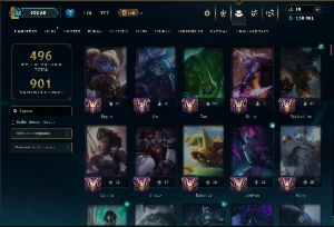 Bronze 2 com TODOS os Champs e 110 Skins +2 Prestigios - League of Legends LOL