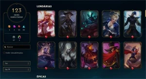 CONTA LOL 123 SKINS UNRANKED - League of Legends