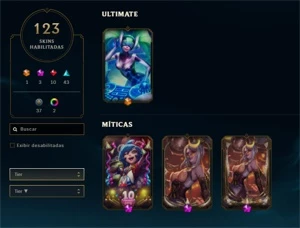 CONTA LOL 123 SKINS UNRANKED - League of Legends