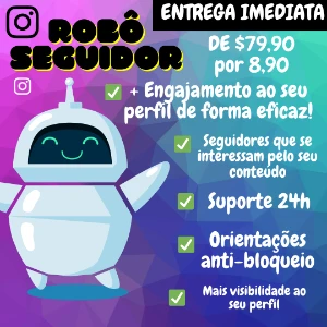 Robô Seguidor para Instagram [Gerenciador de Perfil] - Redes Sociais