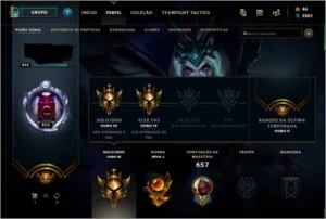 Vendo conta LV213, Gold 3 ,Full champs, 87 skins, 16 cromas - League of Legends LOL