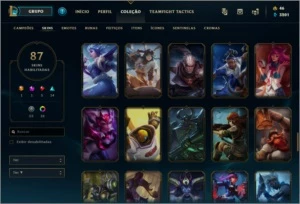 Vendo conta LV213, Gold 3 ,Full champs, 87 skins, 16 cromas - League of Legends LOL