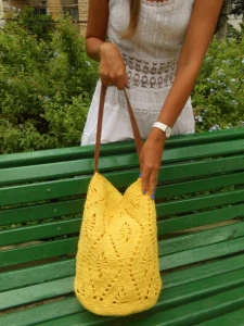 Bolsa Gaya Amarela - Artesanato e Personalizados