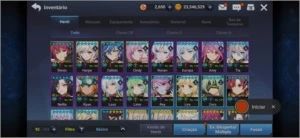 Conta Grand Chase Mobile( Versão Western Global) Mid/EndGame
