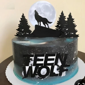 Arquivo de corte topo de bolo Teen Wolf - Digital Services
