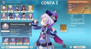 5 ⭐ QIQI + LANÇA DE JADE (para o Xiao) - Genshin Impact