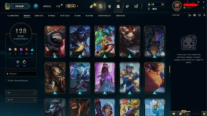 Conta league of legends|Level 315| 128 Skins | + 100 champ