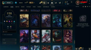 Conta league of legends|Level 315| 128 Skins | + 100 champ LOL