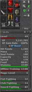 Knight LVL 69- Garnera Skill 87/81 - Tibia