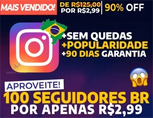 [Promoção] 1K Seguidores Brasileiros Instagram R$29,99