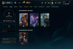 Bronze 1 com 80 Champs e 4 Skins - League of Legends LOL
