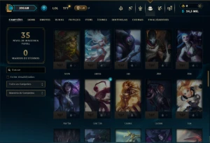 Bronze 1 com 80 Champs e 4 Skins - League of Legends LOL