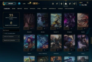 Bronze 1 com 80 Champs e 4 Skins - League of Legends LOL